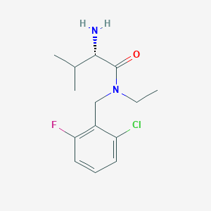 molecular formula C14H20ClFN2O B7932538 (S)-2-Amino-N-(2-chloro-6-fluoro-benzyl)-N-ethyl-3-methyl-butyramide 