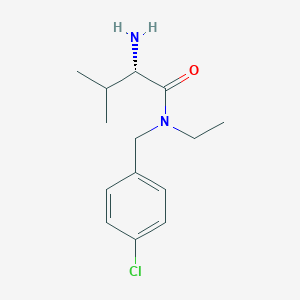 molecular formula C14H21ClN2O B7932562 (S)-2-Amino-N-(4-chloro-benzyl)-N-ethyl-3-methyl-butyramide 