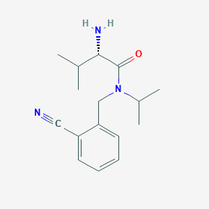 molecular formula C16H23N3O B7932584 (S)-2-Amino-N-(2-cyano-benzyl)-N-isopropyl-3-methyl-butyramide 