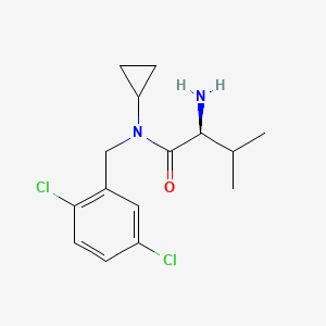 molecular formula C15H20Cl2N2O B7932598 (S)-2-Amino-N-cyclopropyl-N-(2,5-dichloro-benzyl)-3-methyl-butyramide 