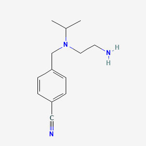 molecular formula C13H19N3 B7932621 4-{[(2-Amino-ethyl)-isopropyl-amino]-methyl}-benzonitrile 