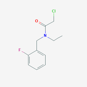 molecular formula C11H13ClFNO B7932654 2-Chloro-N-ethyl-N-(2-fluoro-benzyl)-acetamide 
