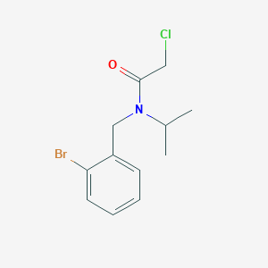 molecular formula C12H15BrClNO B7932672 N-(2-Bromo-benzyl)-2-chloro-N-isopropyl-acetamide 