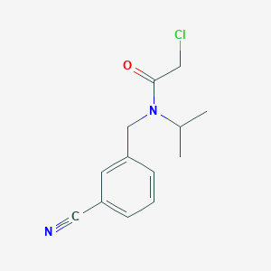 molecular formula C13H15ClN2O B7932680 2-Chloro-N-(3-cyano-benzyl)-N-isopropyl-acetamide 