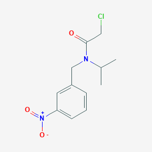 molecular formula C12H15ClN2O3 B7932694 2-Chloro-N-isopropyl-N-(3-nitro-benzyl)-acetamide 