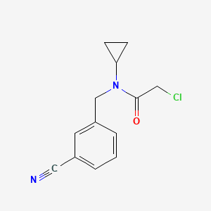 molecular formula C13H13ClN2O B7932720 2-Chloro-N-(3-cyano-benzyl)-N-cyclopropyl-acetamide 