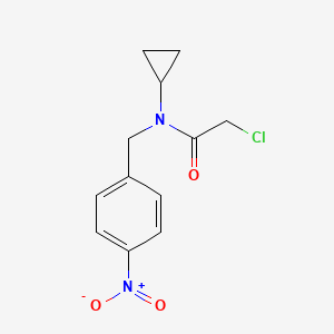 molecular formula C12H13ClN2O3 B7932725 2-Chloro-N-cyclopropyl-N-(4-nitro-benzyl)-acetamide 