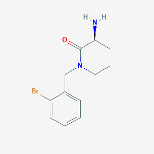 molecular formula C12H17BrN2O B7932814 (S)-2-Amino-N-(2-bromobenzyl)-N-ethylpropanamide 