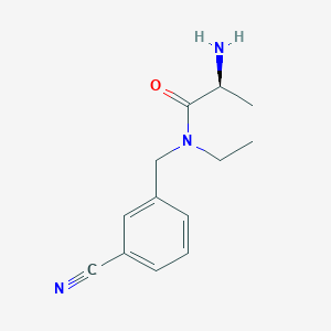 molecular formula C13H17N3O B7932838 (S)-2-Amino-N-(3-cyano-benzyl)-N-ethyl-propionamide 