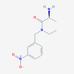 molecular formula C12H17N3O3 B7932851 (S)-2-Amino-N-ethyl-N-(3-nitrobenzyl)propanamide 