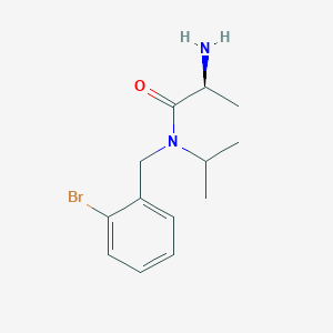 molecular formula C13H19BrN2O B7932867 (S)-2-Amino-N-(2-bromo-benzyl)-N-isopropyl-propionamide 