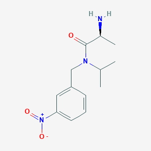 molecular formula C13H19N3O3 B7932896 (S)-2-Amino-N-isopropyl-N-(3-nitrobenzyl)propanamide 
