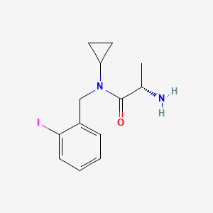 molecular formula C13H17IN2O B7932901 (S)-2-Amino-N-cyclopropyl-N-(2-iodo-benzyl)-propionamide 