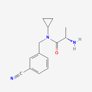 molecular formula C14H17N3O B7932911 (S)-2-Amino-N-(3-cyano-benzyl)-N-cyclopropyl-propionamide 