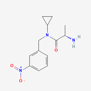 molecular formula C13H17N3O3 B7932922 (S)-2-Amino-N-cyclopropyl-N-(3-nitrobenzyl)propanamide 