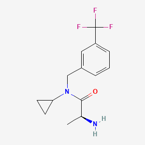 molecular formula C14H17F3N2O B7932928 (S)-2-Amino-N-cyclopropyl-N-(3-trifluoromethyl-benzyl)-propionamide 