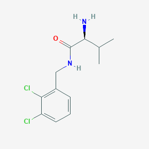 molecular formula C12H16Cl2N2O B7932934 (S)-2-Amino-N-(2,3-dichloro-benzyl)-3-methyl-butyramide 