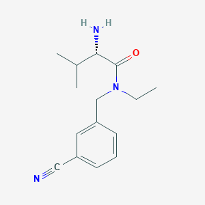 molecular formula C15H21N3O B7932972 (S)-2-Amino-N-(3-cyano-benzyl)-N-ethyl-3-methyl-butyramide 