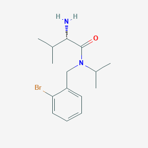 molecular formula C15H23BrN2O B7932982 (S)-2-Amino-N-(2-bromo-benzyl)-N-isopropyl-3-methyl-butyramide 
