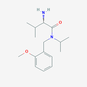molecular formula C16H26N2O2 B7932992 (S)-2-Amino-N-isopropyl-N-(2-methoxy-benzyl)-3-methyl-butyramide 