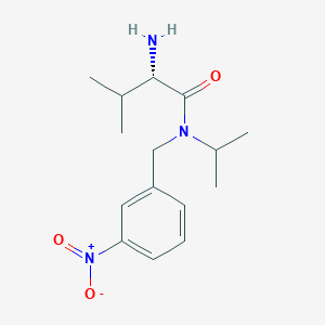 molecular formula C15H23N3O3 B7933004 (S)-2-Amino-N-isopropyl-3-methyl-N-(3-nitro-benzyl)-butyramide 