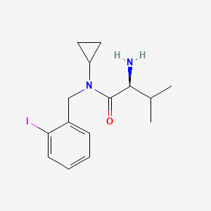 molecular formula C15H21IN2O B7933025 (S)-2-Amino-N-cyclopropyl-N-(2-iodo-benzyl)-3-methyl-butyramide 