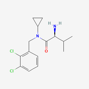 molecular formula C15H20Cl2N2O B7933029 (S)-2-Amino-N-cyclopropyl-N-(2,3-dichloro-benzyl)-3-methyl-butyramide 