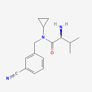 molecular formula C16H21N3O B7933035 (S)-2-Amino-N-(3-cyano-benzyl)-N-cyclopropyl-3-methyl-butyramide 