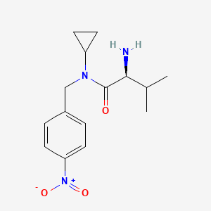 molecular formula C15H21N3O3 B7933042 (S)-2-Amino-N-cyclopropyl-3-methyl-N-(4-nitro-benzyl)-butyramide 