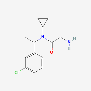 molecular formula C13H17ClN2O B7933090 2-Amino-N-[1-(3-chloro-phenyl)-ethyl]-N-cyclopropyl-acetamide 