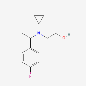 molecular formula C13H18FNO B7933122 2-{Cyclopropyl-[1-(4-fluoro-phenyl)-ethyl]-amino}-ethanol 