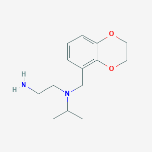 molecular formula C14H22N2O2 B7933176 N1-((2,3-Dihydrobenzo[b][1,4]dioxin-5-yl)methyl)-N1-isopropylethane-1,2-diamine 