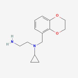 molecular formula C14H20N2O2 B7933181 N1-Cyclopropyl-N1-((2,3-dihydrobenzo[b][1,4]dioxin-5-yl)methyl)ethane-1,2-diamine 