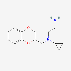 molecular formula C14H20N2O2 B7933184 N1-Cyclopropyl-N1-((2,3-dihydrobenzo[b][1,4]dioxin-2-yl)methyl)ethane-1,2-diamine 