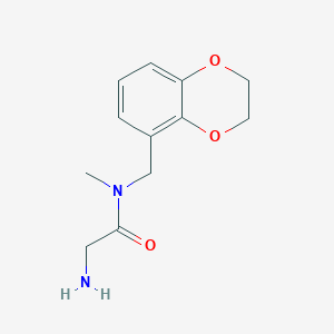 molecular formula C12H16N2O3 B7933197 2-Amino-N-(2,3-dihydro-benzo[1,4]dioxin-5-ylmethyl)-N-methyl-acetamide 