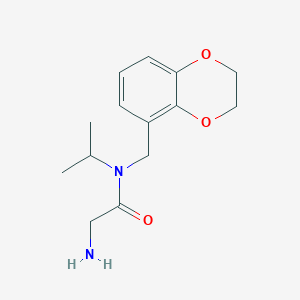 molecular formula C14H20N2O3 B7933198 2-Amino-N-(2,3-dihydro-benzo[1,4]dioxin-5-ylmethyl)-N-isopropyl-acetamide 