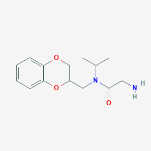 molecular formula C14H20N2O3 B7933212 2-Amino-N-(2,3-dihydro-benzo[1,4]dioxin-2-ylmethyl)-N-isopropyl-acetamide 