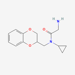 molecular formula C14H18N2O3 B7933218 2-Amino-N-cyclopropyl-N-(2,3-dihydro-benzo[1,4]dioxin-2-ylmethyl)-acetamide 