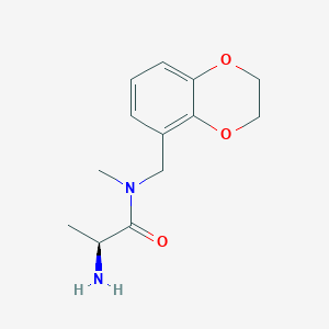 molecular formula C13H18N2O3 B7933219 (S)-2-Amino-N-(2,3-dihydro-benzo[1,4]dioxin-5-ylmethyl)-N-methyl-propionamide 