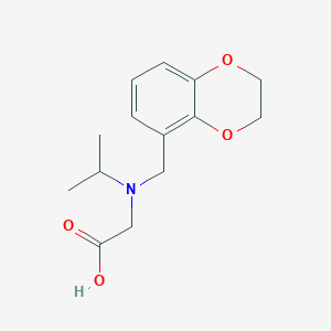 molecular formula C14H19NO4 B7933291 [(2,3-Dihydro-benzo[1,4]dioxin-5-ylmethyl)-isopropyl-amino]-acetic acid 