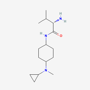 molecular formula C15H29N3O B7933317 (S)-2-Amino-N-[4-(cyclopropyl-methyl-amino)-cyclohexyl]-3-methyl-butyramide 