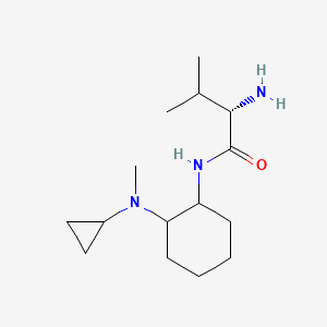 molecular formula C15H29N3O B7933321 (S)-2-Amino-N-[2-(cyclopropyl-methyl-amino)-cyclohexyl]-3-methyl-butyramide 