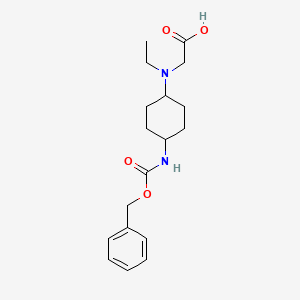 molecular formula C18H26N2O4 B7933335 [(4-Benzyloxycarbonylamino-cyclohexyl)-ethyl-amino]-acetic acid 