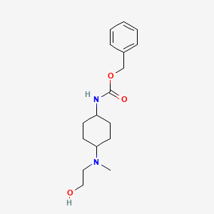 molecular formula C17H26N2O3 B7933360 {4-[(2-Hydroxy-ethyl)-methyl-amino]-cyclohexyl}-carbamic acid benzyl ester 