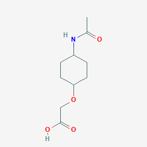 molecular formula C10H17NO4 B7933370 (4-Acetylamino-cyclohexyloxy)-acetic acid 