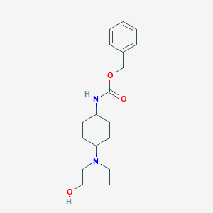 molecular formula C18H28N2O3 B7933372 {4-[Ethyl-(2-hydroxy-ethyl)-amino]-cyclohexyl}-carbamic acid benzyl ester 