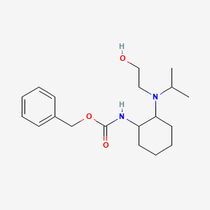 molecular formula C19H30N2O3 B7933387 {2-[(2-Hydroxy-ethyl)-isopropyl-amino]-cyclohexyl}-carbamic acid benzyl ester 