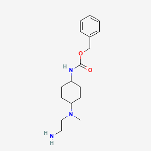 molecular formula C17H27N3O2 B7933400 {4-[(2-Amino-ethyl)-methyl-amino]-cyclohexyl}-carbamic acid benzyl ester 