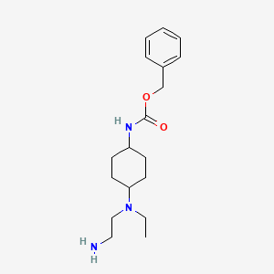 molecular formula C18H29N3O2 B7933405 {4-[(2-Amino-ethyl)-ethyl-amino]-cyclohexyl}-carbamic acid benzyl ester 