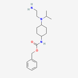 molecular formula C19H31N3O2 B7933411 {4-[(2-Amino-ethyl)-isopropyl-amino]-cyclohexyl}-carbamic acid benzyl ester 